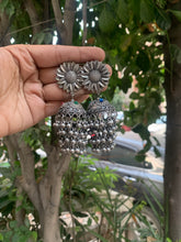 Oxidised jhumkas