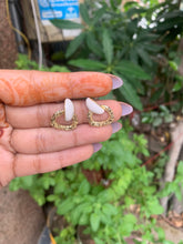 White and golden Korean earrings😍❤️