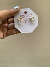 Dual tone anti tarnish earrings