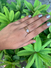 Anti tarnish heart shaped ring