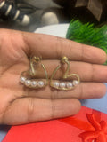 Pearl heart earrings