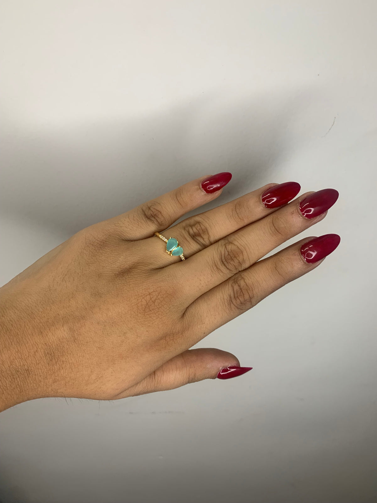 Green stone ring😍❤️