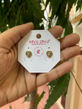 Heart stone anti tarnish earrings😍