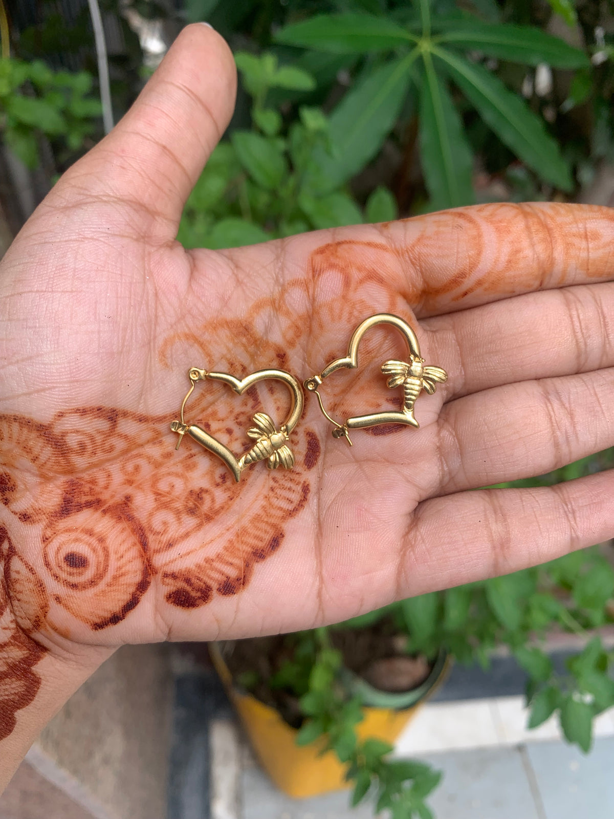 Anti tarnished heart hoops😍❤️