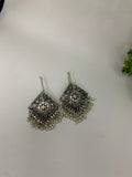 Oxidised Pearl earrings