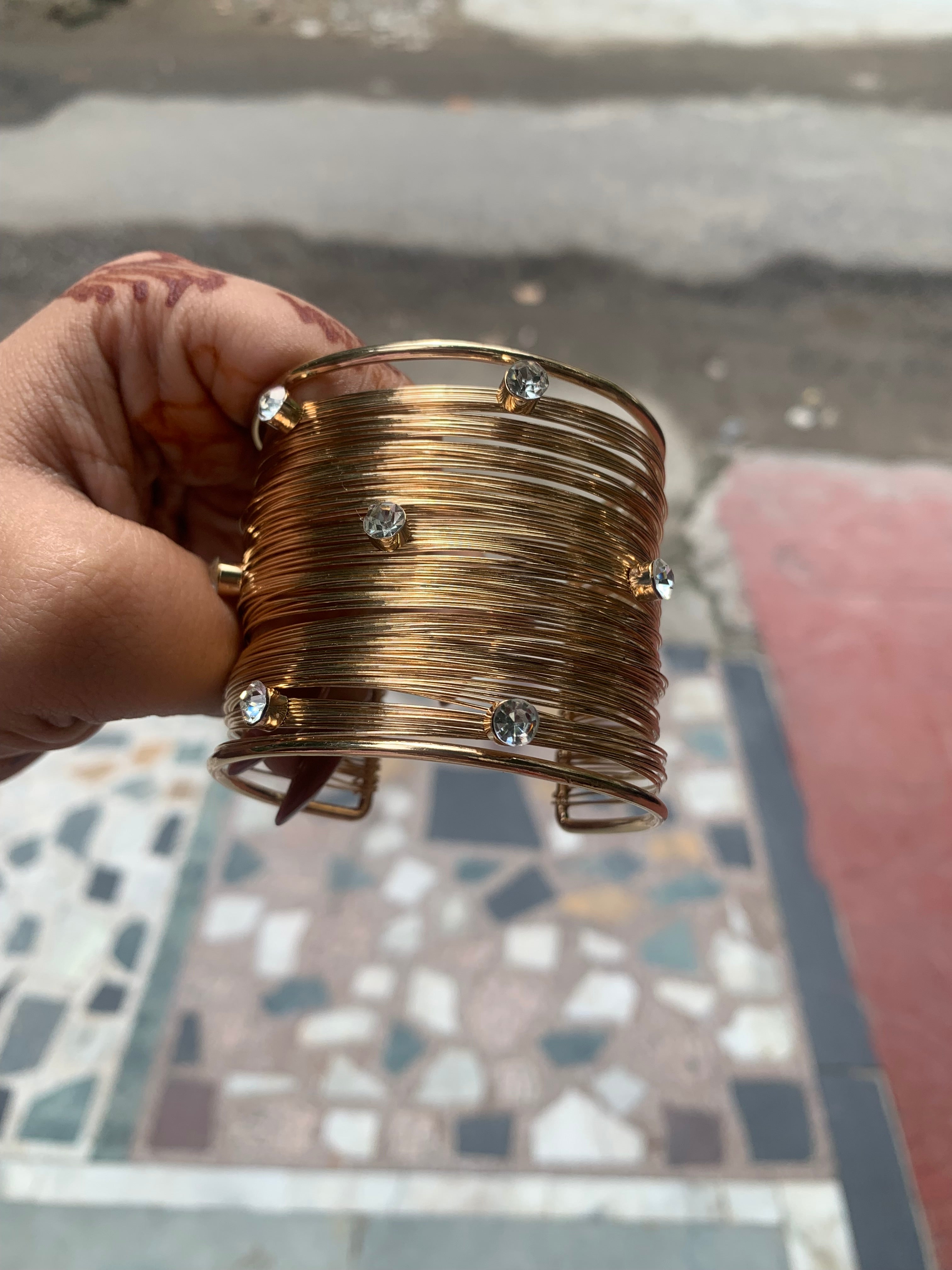 Golden stone bracelet😍❤️