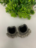 Black oxidised earrings