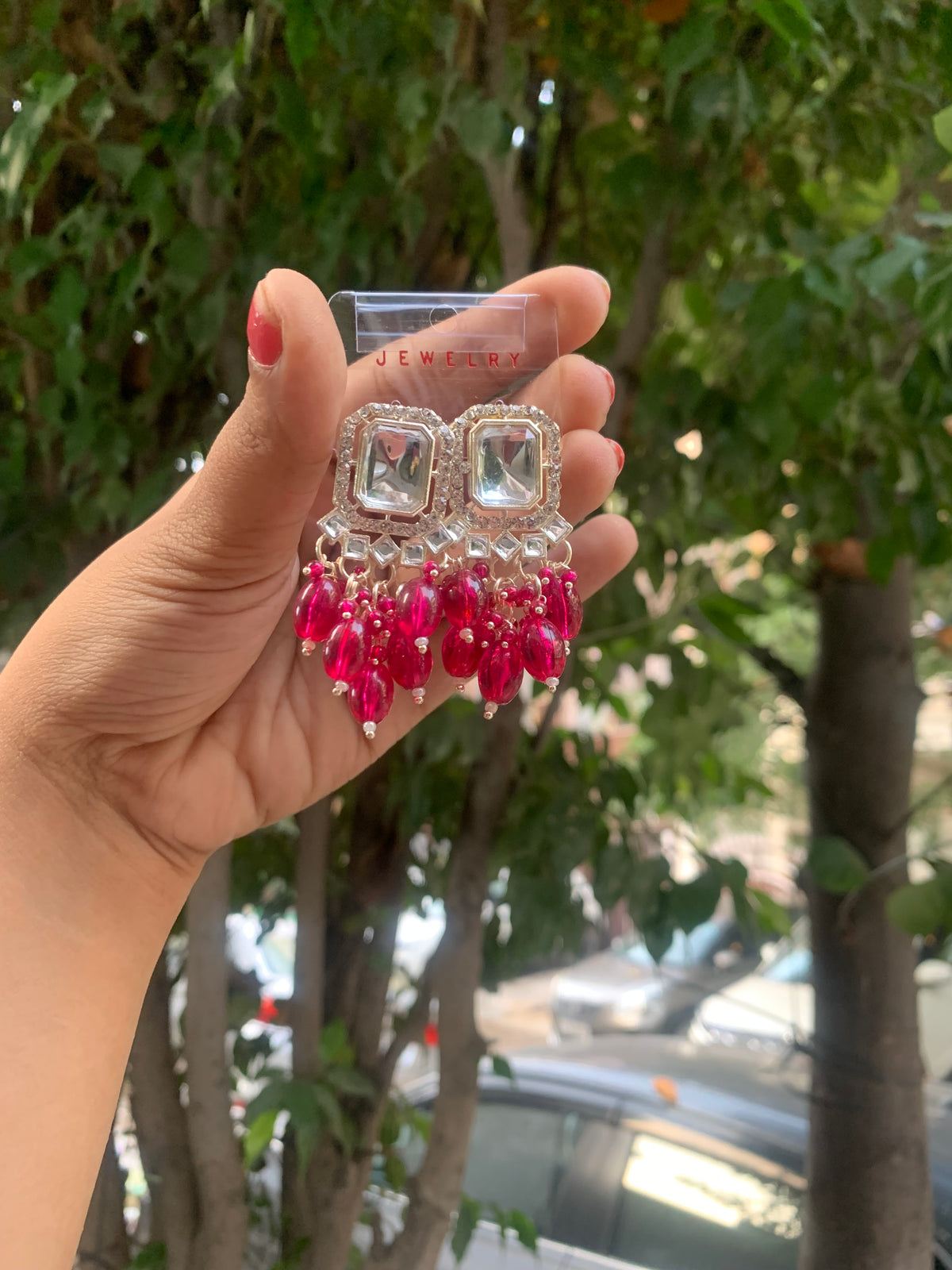 Ethnic hanging earrings