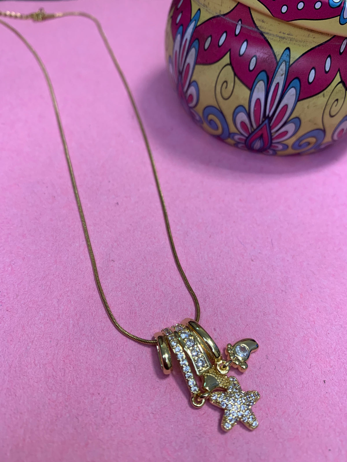 Anti tarnished charm necklace