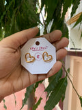 Heart anti tarnish earrings
