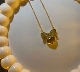 Heart bow necklace
